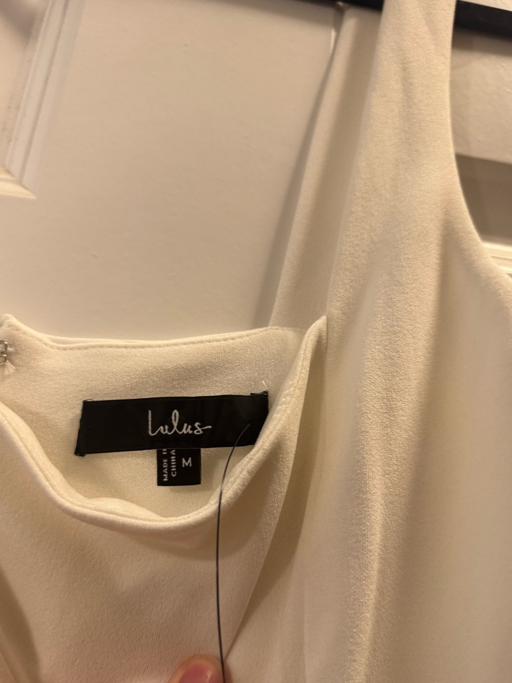 Lulu's white Square-Neck Midi Dress with Wide Straps - Picture 4 of 5